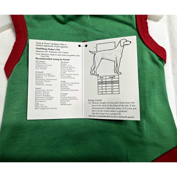 Zack & Zoey Dog Sweater Pullover XS Dear Santa Define Naughty NWT - Picture 6 of 8